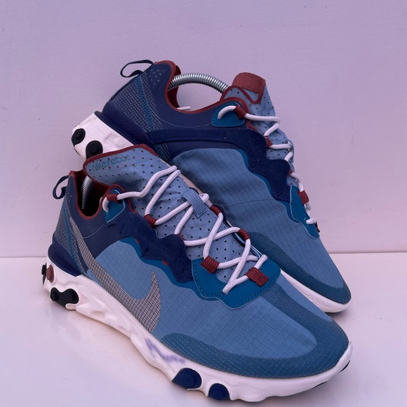 Nike React Element 55 Trainers - Men’s UK 8.5 EU 43 - CU1466-400 Coastal Blue - Picture 3 of 16